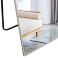 The 4Th Generation Floor Standing Full Length Rearview Mirror. Aluminum Alloy Metal Frame Arched Wall Mirror, Bathroom Makeup Mirror, Floor Standing Mirror With Bracket. Silver 71 