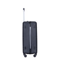 Luggage 4 Piece Abs Lightweight Suitcase With Rotating Wheels, 24 Inch And 28 Inch With Tsa Lock, 16 20 24 28 Black Black Abs