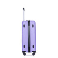 Luggage 4 Piece Abs Lightweight Suitcase With Rotating Wheels, 24 Inch And 28 Inch With Tsa Lock, 16 20 24 28 Light Purple Light Purple Abs