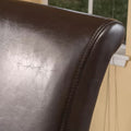 28 Inch Pu Leather Swivel Counter Stool Brown Pu