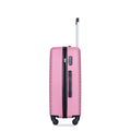 Luggage 4 Piece Abs Lightweight Suitcase With Rotating Wheels, 24 Inch And 28 Inch With Tsa Lock, 16 20 24 28 Pink Pink Abs