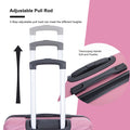 Luggage 4 Piece Abs Lightweight Suitcase With Rotating Wheels, 24 Inch And 28 Inch With Tsa Lock, 16 20 24 28 Pink Pink Abs