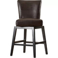 28 Inch Pu Leather Swivel Counter Stool Brown Pu