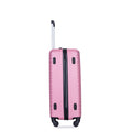 Luggage 4 Piece Abs Lightweight Suitcase With Rotating Wheels, 24 Inch And 28 Inch With Tsa Lock, 16 20 24 28 Pink Pink Abs