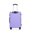 Luggage 4 Piece Abs Lightweight Suitcase With Rotating Wheels, 24 Inch And 28 Inch With Tsa Lock, 16 20 24 28 Light Purple Light Purple Abs