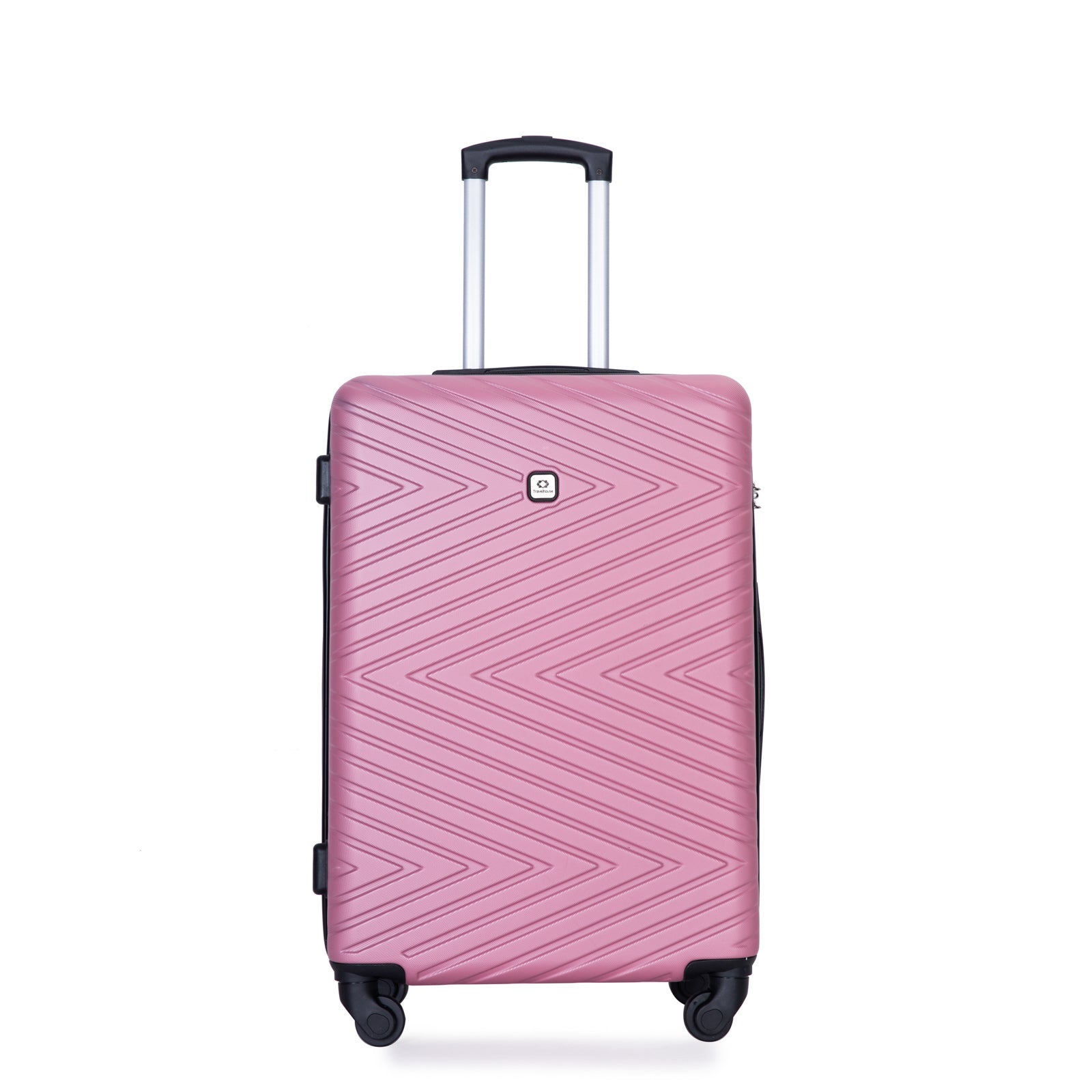 Luggage 4 Piece Abs Lightweight Suitcase With Rotating Wheels, 24 Inch And 28 Inch With Tsa Lock, 16 20 24 28 Pink Pink Abs