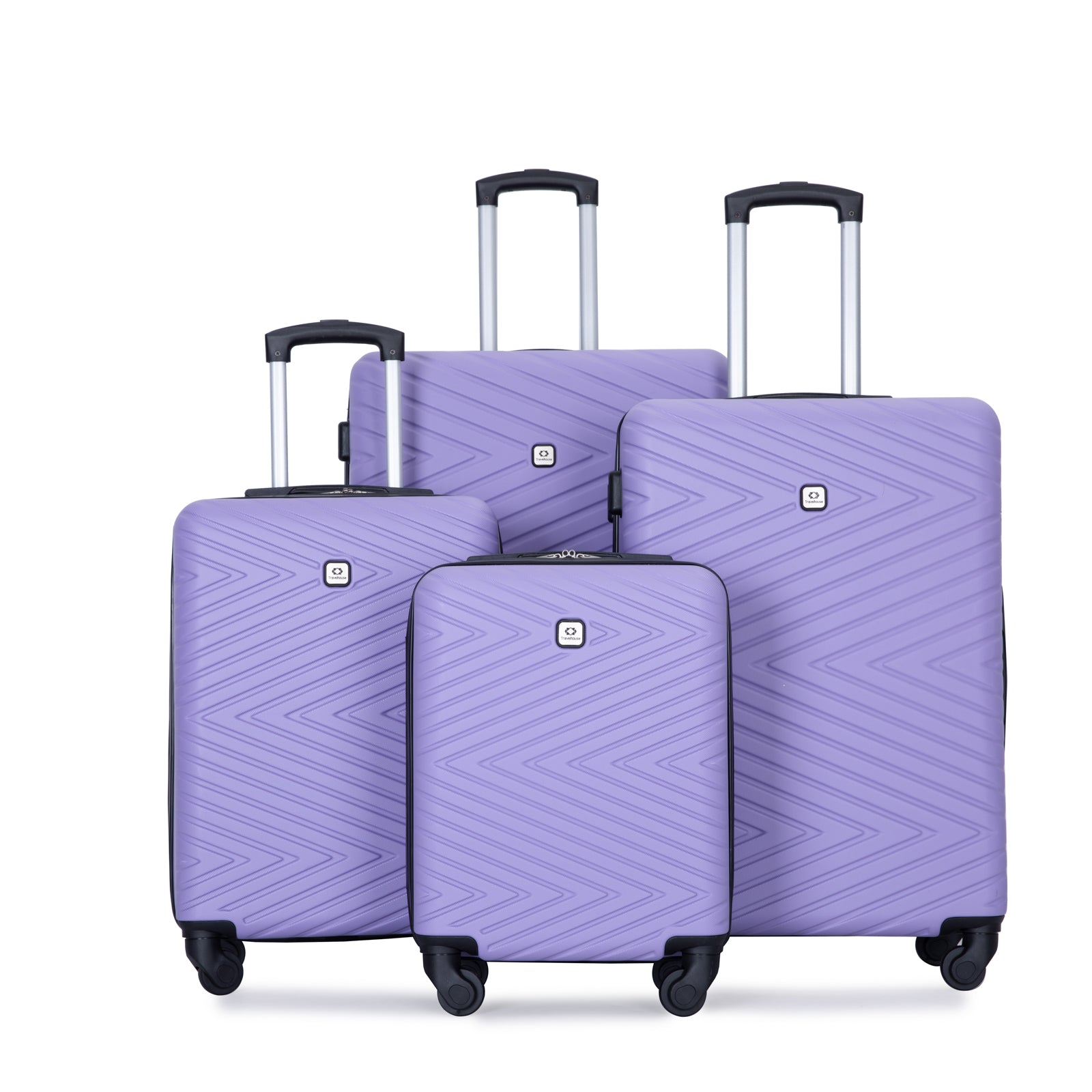 Luggage 4 Piece Abs Lightweight Suitcase With Rotating Wheels, 24 Inch And 28 Inch With Tsa Lock, 16 20 24 28 Light Purple Light Purple Abs