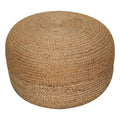 Natural Jute Pouffe Light Brown Primary Living Space Boho,Contemporary,French Country Jute