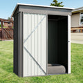 Patio, Lawn & Garden,5*3Ft Outdoor Storage Shed ,Tool Shed With Sloping Roof And Lockable Door,Metal Shed For Backyard Garden Patio Lawn, Grey Grey Year Round Use Metal