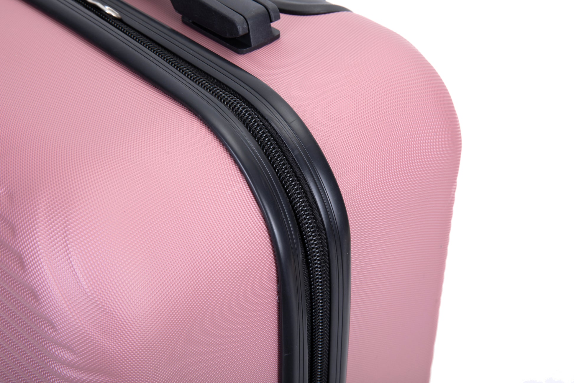 4 Piece Abs Lightweight Suitcase, 14 Inch Makeup Box, Aircraft Wheels 14 20 24 28 Pink Pink Abs