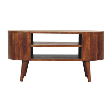 Cortez Chestnut Media Unit Chestnut Solid Wood