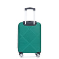 4 Piece Abs Lightweight Suitcase, 14 Inch Makeup Box, Aircraft Wheels 14 20 24 28 Dark Green Dark Green Abs