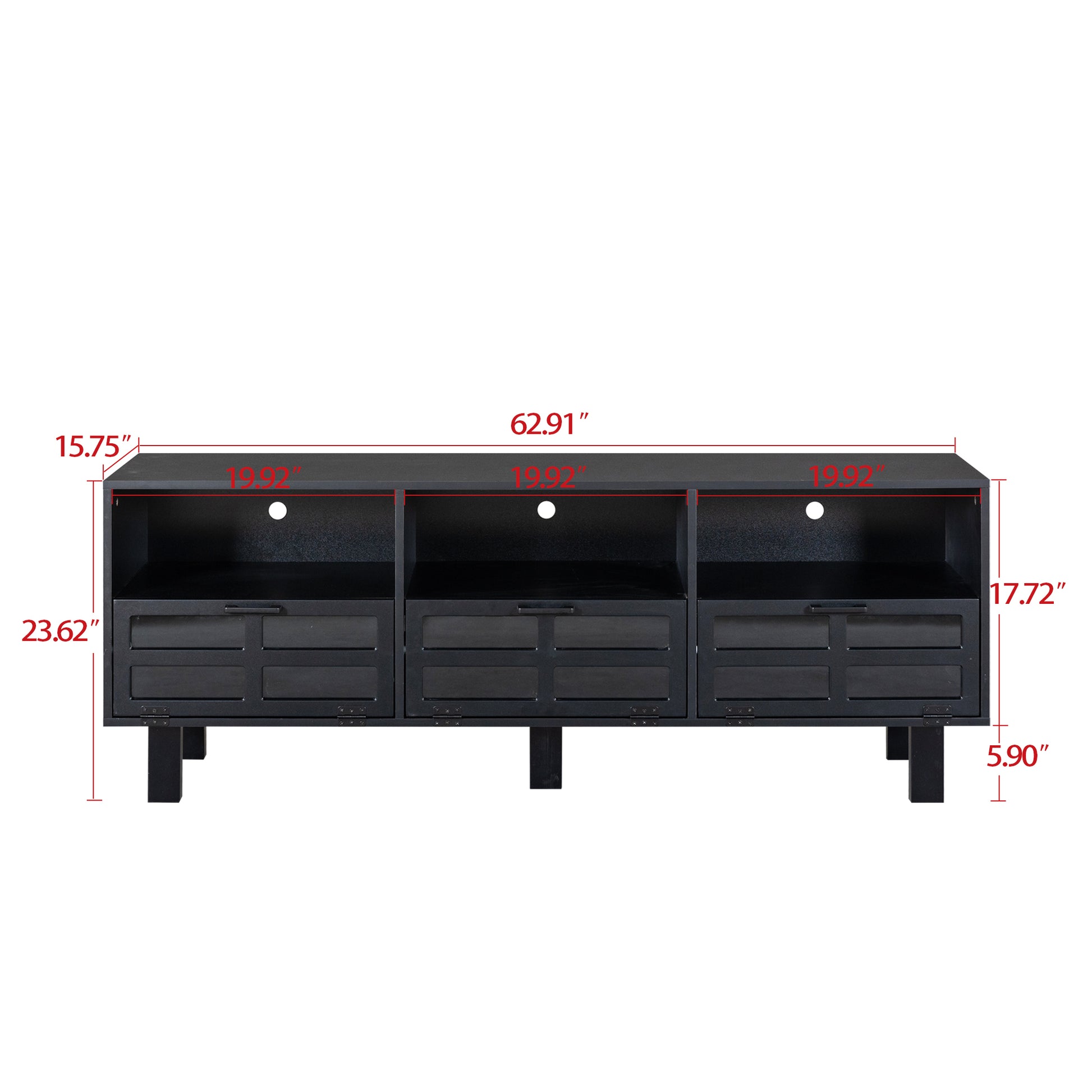 Tv Stand,Tv Cabinet,American Country Style Tv Lockers,The Toughened Glass Door Panel,Metal Handles,Birch Legs,Turn Down The Drawer,Can Be Placed In Lounge Room,Living Room Or Bedroom,Color:Black Black Primary Living Space 60 69 Inches 60 69 Inches