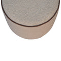 Serenity Large Round Footstool Chestnut Solid Wood