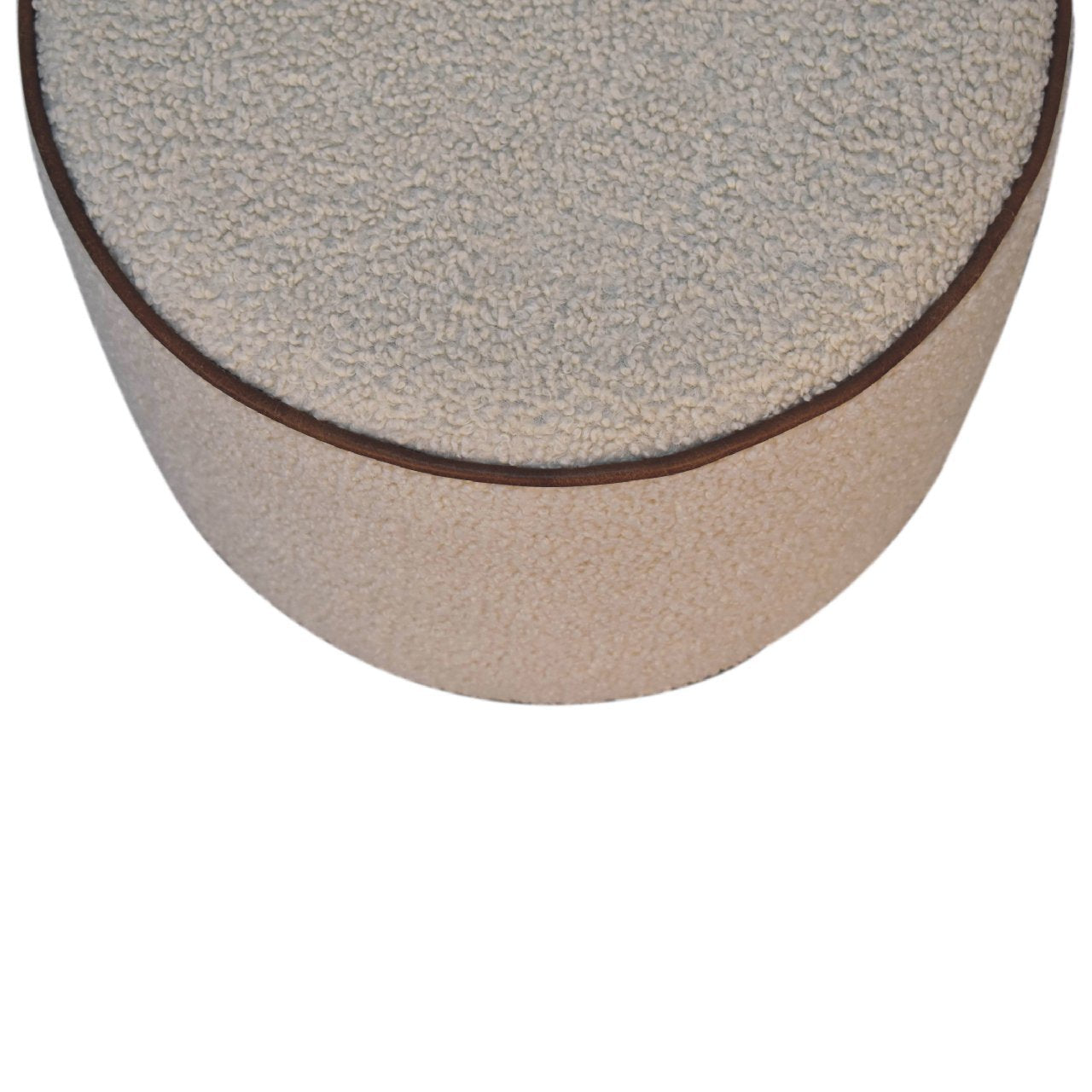 Serenity Large Round Footstool Chestnut Solid Wood