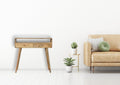 Curved Oak Ish Console Table Oak Solid Wood