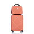 2Piece Luggage Sets Abs Lightweight Suitcasespinner Wheels, 20 14 Dark Orange Orange Dark Orange Abs