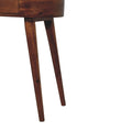 Solid Wood Mini Albion Chestnut Console Brown Brown Primary Living Space Scandinavian Freestanding Mango Drawers Lacquered Oval Wood Solid Wood