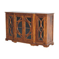 Glazed Carve Chestnut Sideboard Chestnut Solid Wood