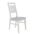 Farmhouse 6 Piece Wood Dining Table Set With 4 Upholstered Chairs And Bench, Gray Gray Wood Dining Room Bench Seating Rubberwood Rectangular Dining Table With Chair And Bench Upholstered Chair Wood Gray Solid Back Seats 6 Farmhouse Trestle Foam Solid