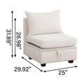 Modular Sectional Sofa, Convertible Sofa Couch With Storage, Sleeper Sectional Sofa Set, Flexible Modular Combinations Fabric Couch For Living Room,Beige Beige Wood Soft Heavy Duty Fabric 1 Seat