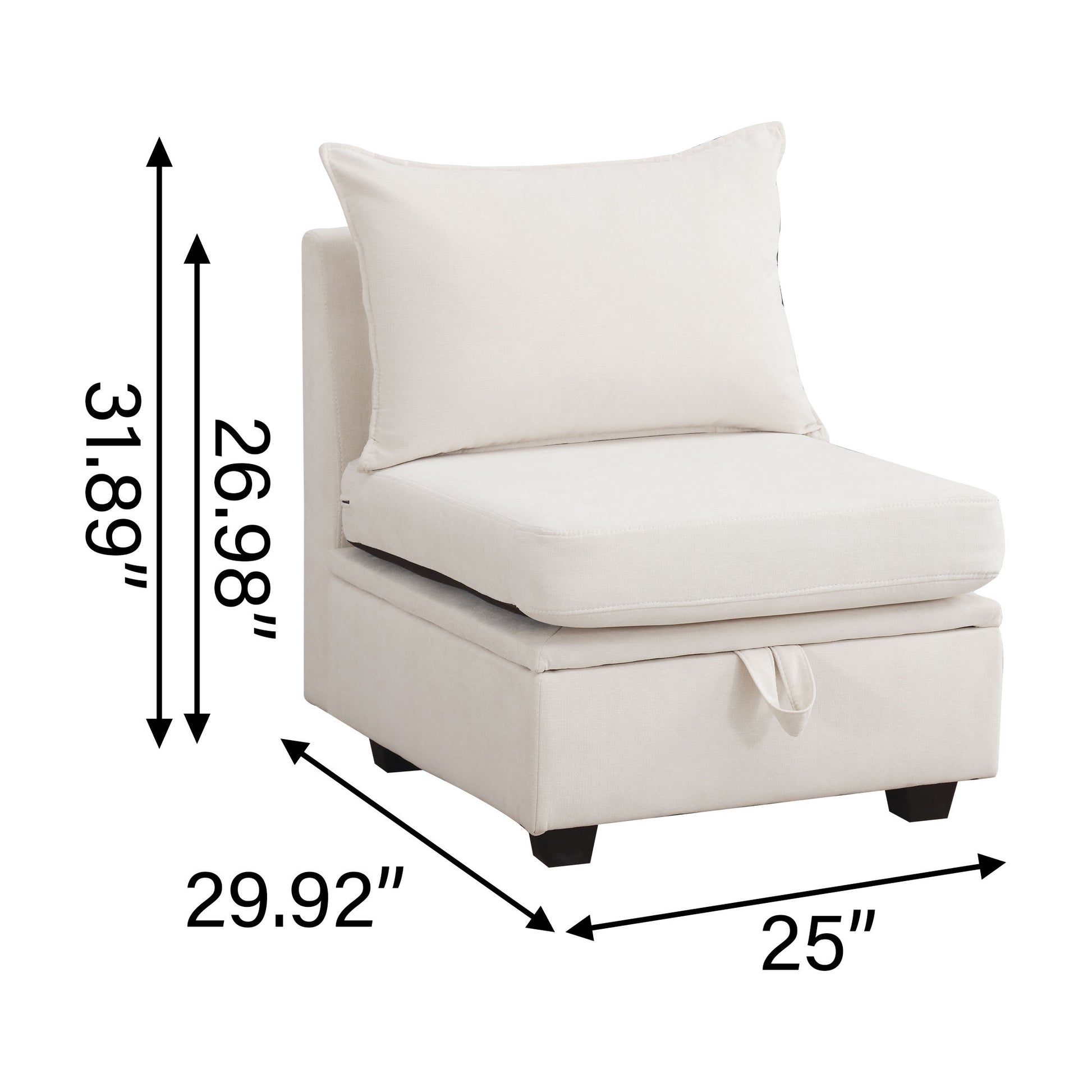 Modular Sectional Sofa, Convertible Sofa Couch With Storage, Sleeper Sectional Sofa Set, Flexible Modular Combinations Fabric Couch For Living Room,Beige Beige Wood Soft Heavy Duty Fabric 1 Seat