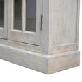 Stone Acid Wash Glazed Sideboard Stone Gray Solid Wood