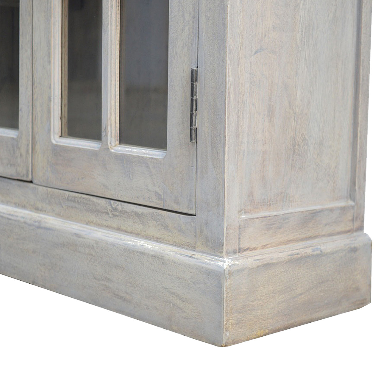Stone Acid Wash Glazed Sideboard Stone Gray Solid Wood