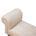 Boucle Cream Bench Cream Foam Wood Fabric