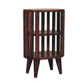 Ariella Double Shelf Bedside Chestnut Solid Wood