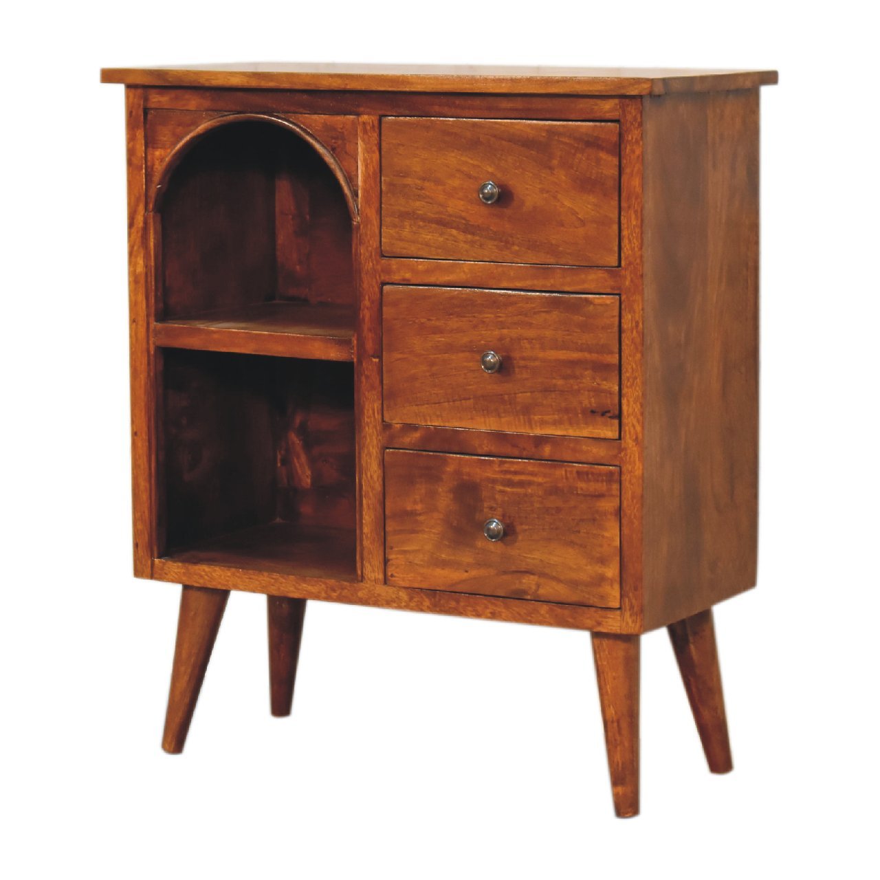 Larrisa Woven Door Bedside Oak Wood Rattan