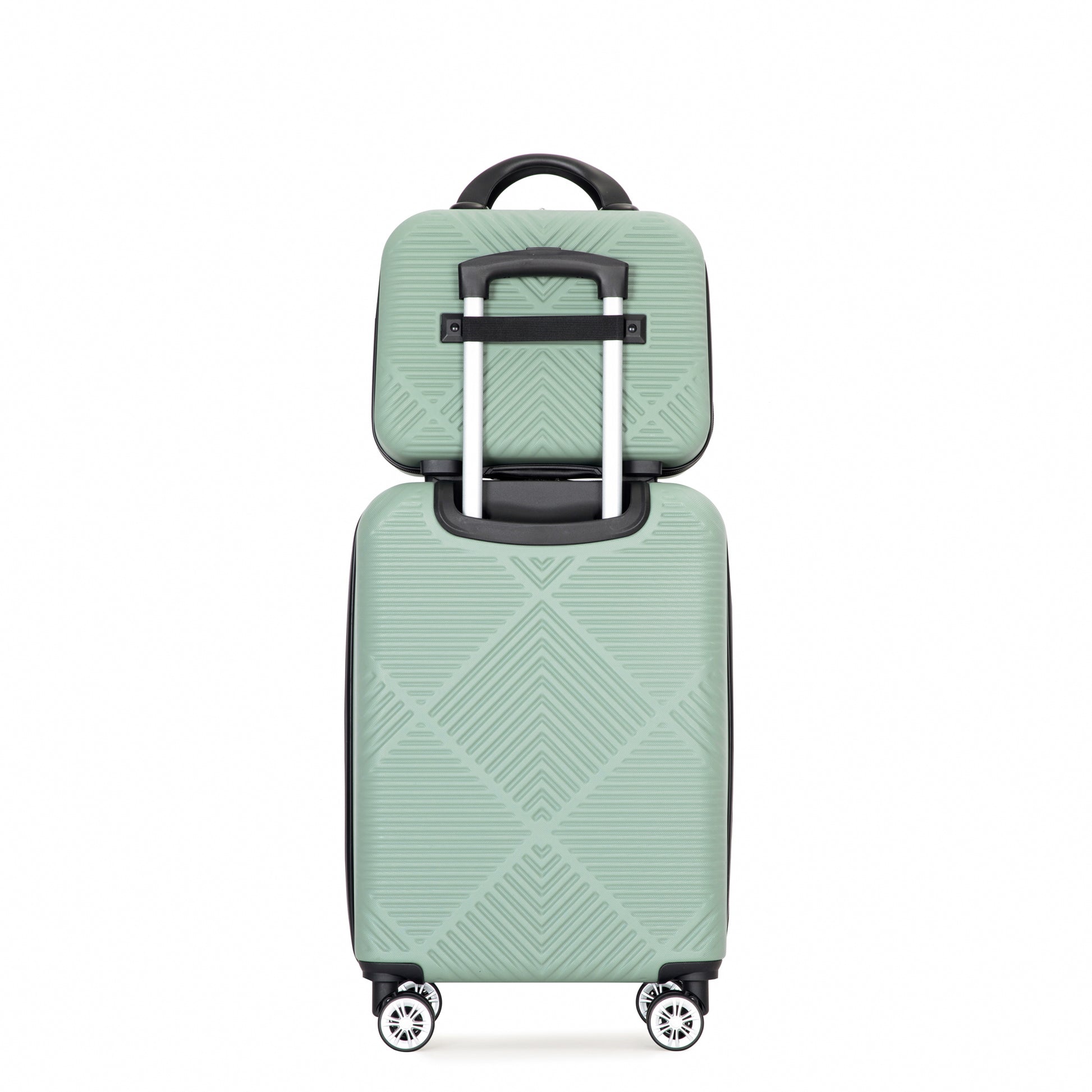 2Piece Luggage Sets Abs Lightweight Suitcasespinner Wheels, 20 14 Olive Green Olive Green Abs