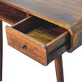 Curved Chestnut Writing Desk Chestnut Solid Wood