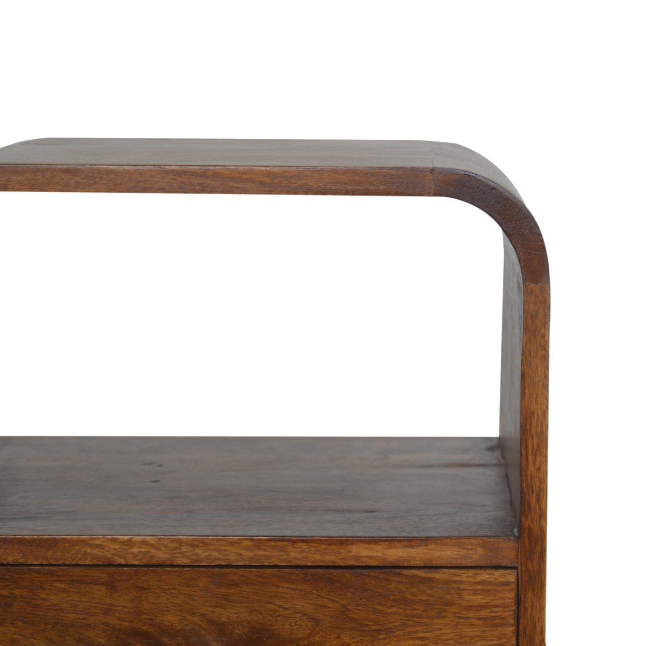 Chestnut Curved Edge Bedside Chestnut Solid Wood