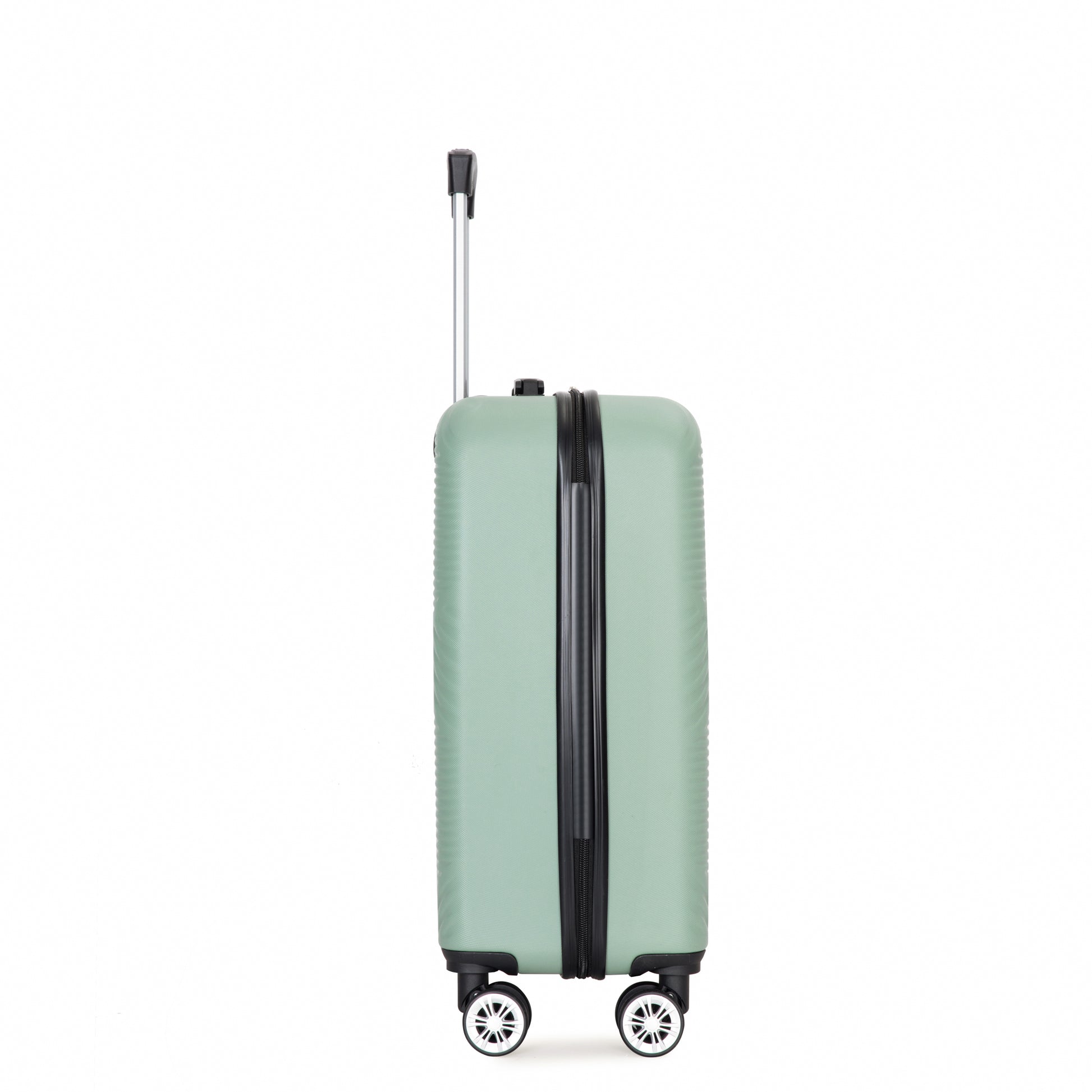 4 Piece Abs Lightweight Suitcase, 14 Inch Makeup Box, Aircraft Wheels 14 20 24 28 Olive Green Olive Green Abs