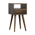 Mini Grey Washed Bedside Gray Wash Solid Wood
