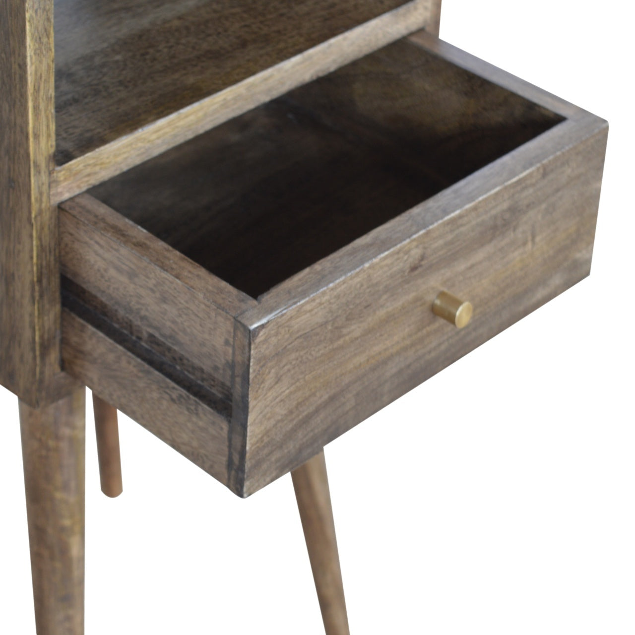 Mini Grey Washed Bedside Gray Wash Solid Wood