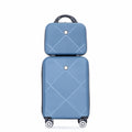 2Piece Luggage Sets Abs Lightweight Suitcasespinner Wheels, 20 14 Blue Blue Abs