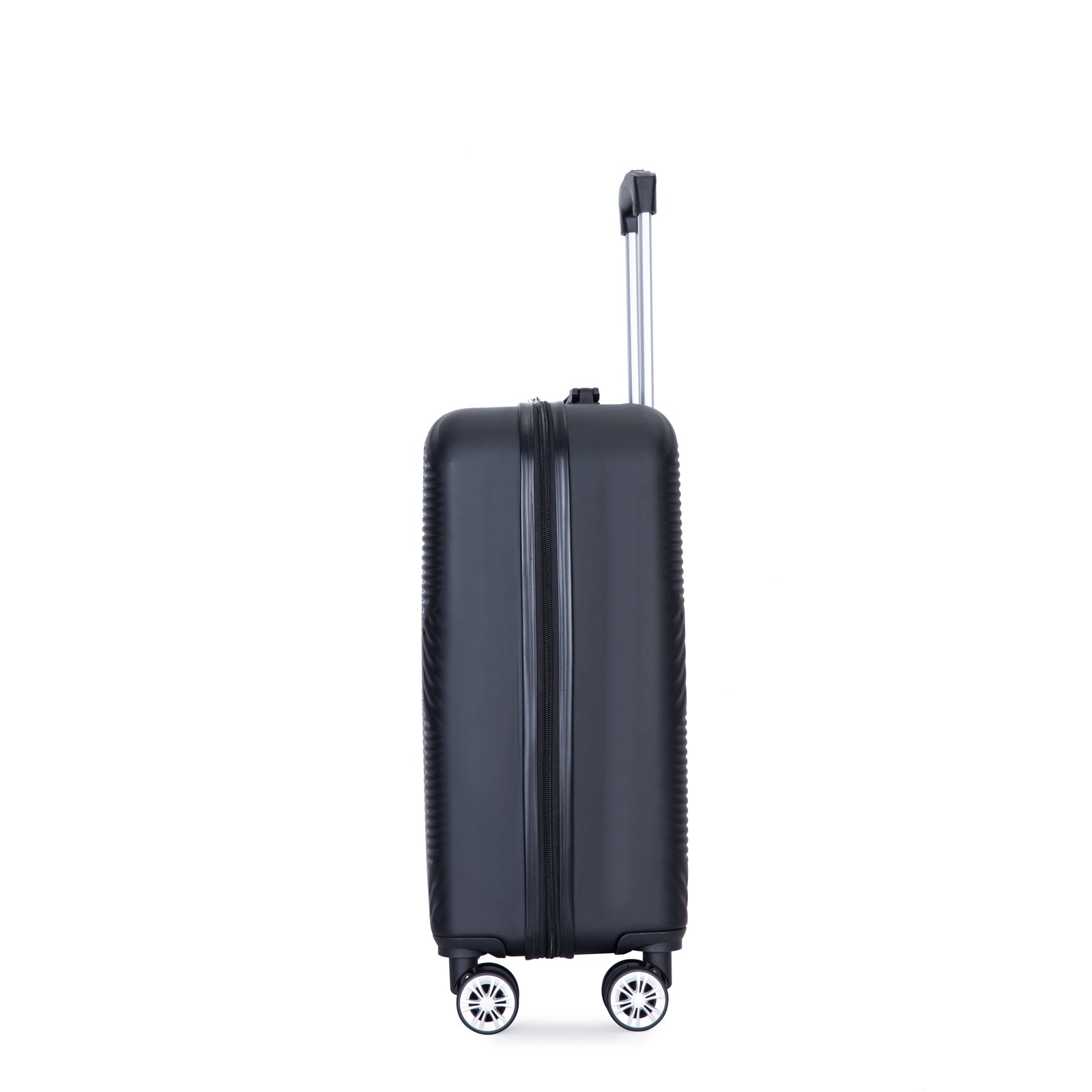 2Piece Luggage Sets Abs Lightweight Suitcasespinner Wheels, 20 14 Black Black Abs