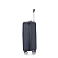 4 Piece Abs Lightweight Suitcase, 14 Inch Makeup Box, Aircraft Wheels 14 20 24 28 Black Black Abs