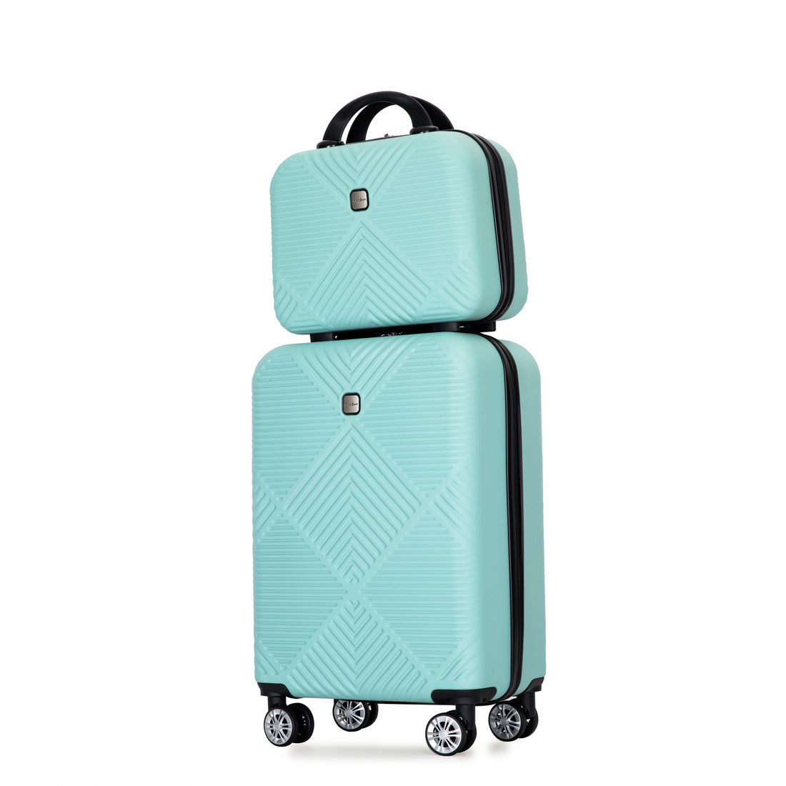 2Piece Luggage Sets Abs Lightweight Suitcasespinner Wheels, 20 14 Light Blue Light Blue Abs