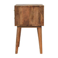 Slade Bedside Stone Gray Solid Wood