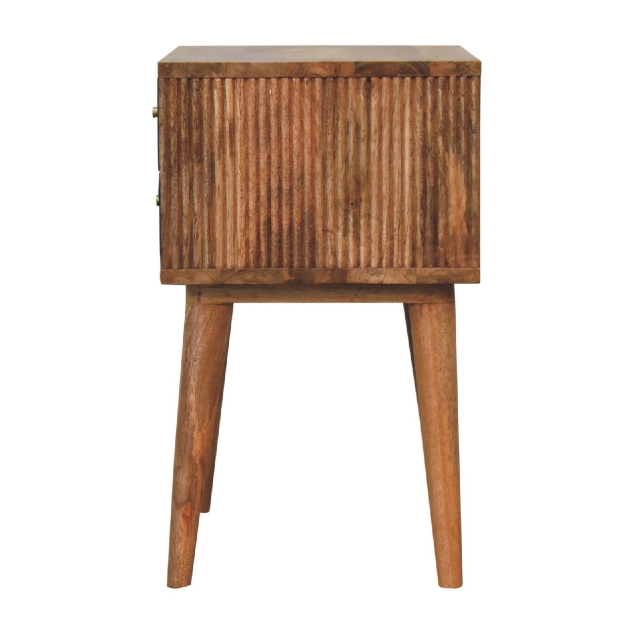 Slade Bedside Stone Gray Solid Wood