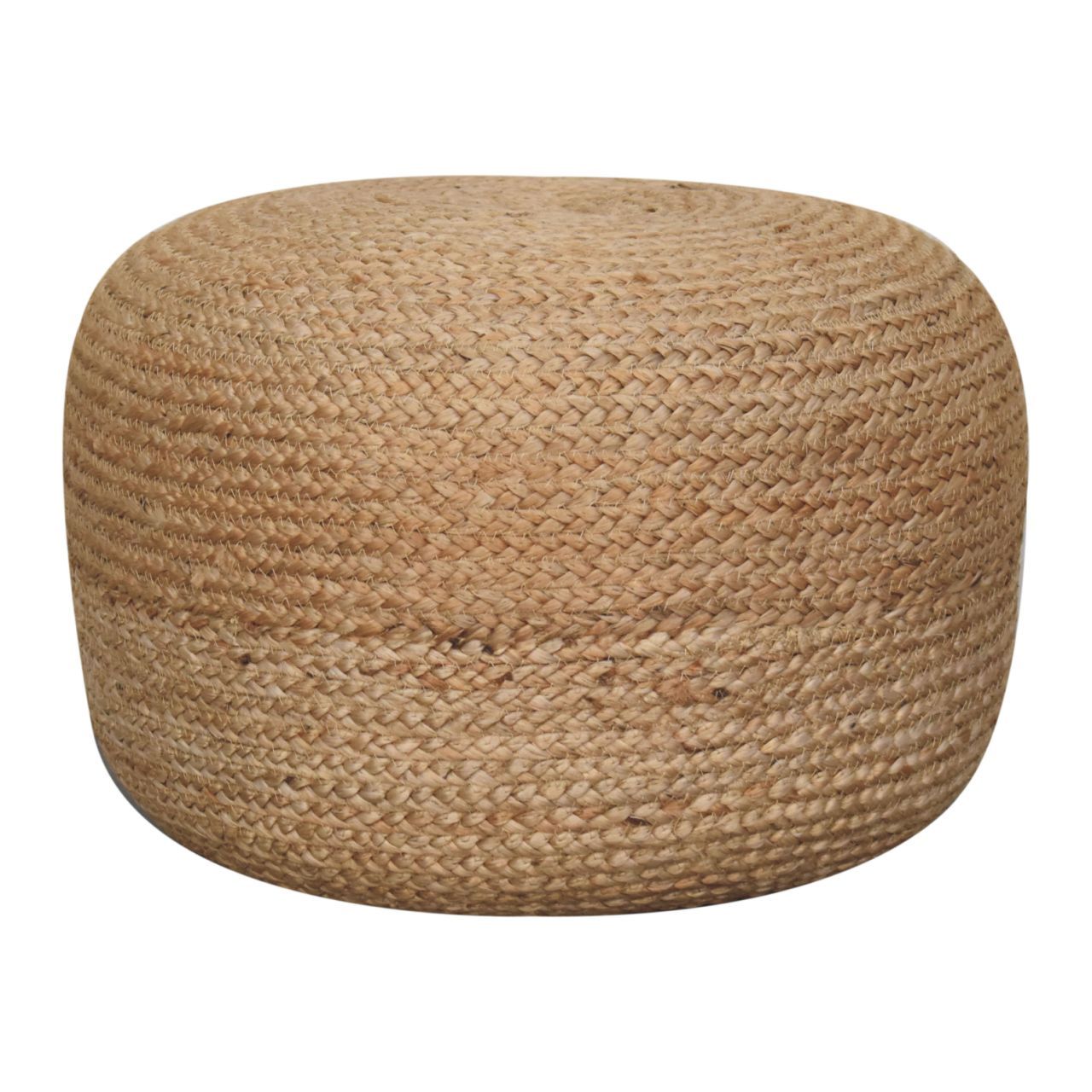 Natural Jute Pouffe Light Brown Primary Living Space Boho,Contemporary,French Country Jute