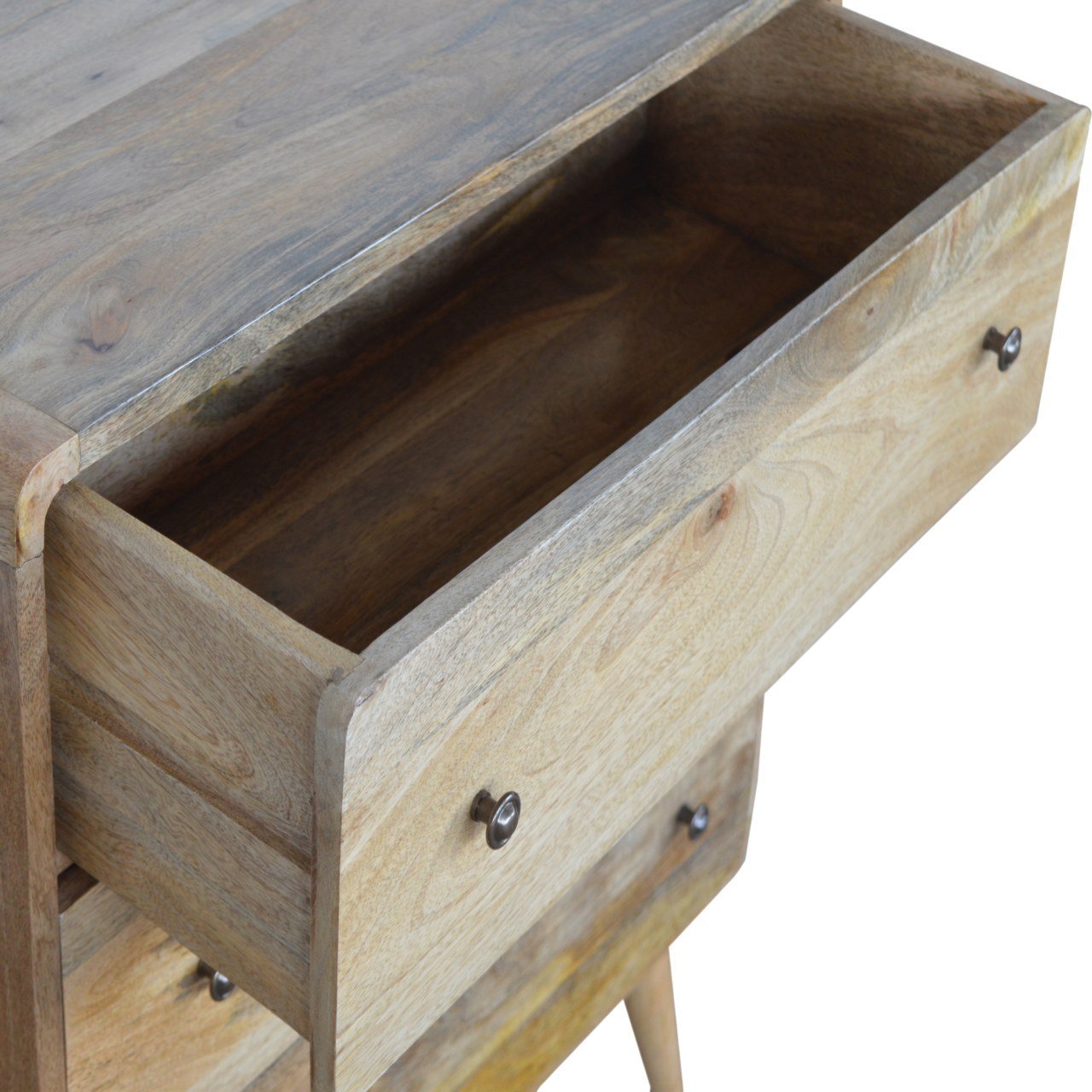 Curved Oak Ish Chest Oak Solid Wood