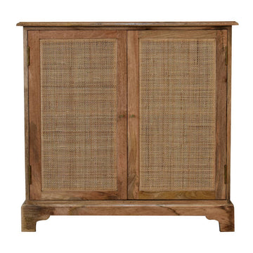 Close Knit Lounge Cabinet Oak Wood Rattan