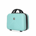 4 Piece Abs Lightweight Suitcase, 14 Inch Makeup Box, Aircraft Wheels 14 20 24 28 Light Blue Light Blue Abs