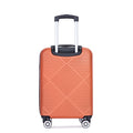 2Piece Luggage Sets Abs Lightweight Suitcasespinner Wheels, 20 14 Dark Orange Orange Dark Orange Abs