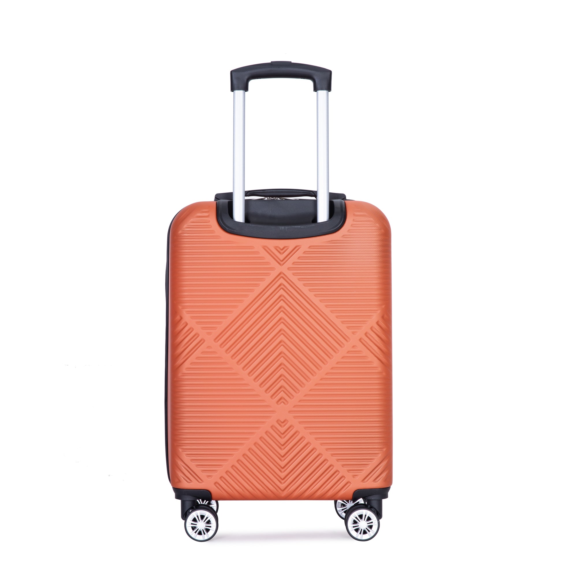 2Piece Luggage Sets Abs Lightweight Suitcasespinner Wheels, 20 14 Dark Orange Orange Dark Orange Abs