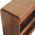 Buffalo Hide Pull Out Chestnut Shoe Storage Bench Chestnut Leather Solid Wood